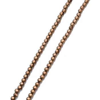 Nové 95pcs/string Hematite Voľné Dištančné Korálky 4*4 mm Gold Striebornom Námestí Rez Povrchu Guľôčky zobrazili kľúčové tlačidlá pre DIY Šperky Zistenia