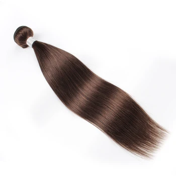 Kisshair farba #4 vlasy zväzky 3/4 ks tmavohnedá Peruánskej ľudské vlasy spleť zadarmo 10 až 24 palcov non remy vlasy útku