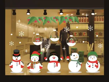 2020 Biela Vločka Vianočné Samolepky na Stenu Sklo Okna Nálepky, Vianočné Dekorácie pre Domov Nový Rok Darček Navidad 36pcs/veľa