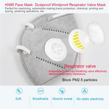 Jinjiang Vysokej Kvality FFP3 KN95 pleťové Masky Mascarillas マスク Masque маска S Dýchaním Ventil Respirátor Bezpečnosti Prachu Úst Masky