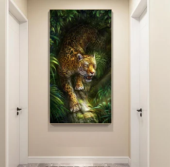 Zvieratá, Umenie Luxusné Panther Leopard Obrazov na Plátne, obrazov na Stenu pre Steny v Obývacej Izbe Umenie Plagáty Vytlačí Domov Cuadros Dekor