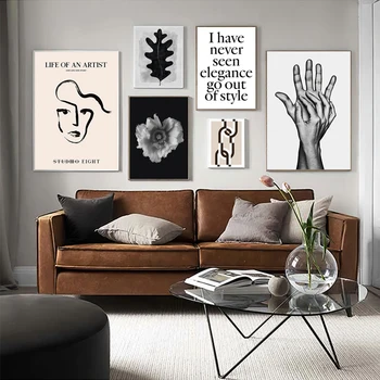 Matisse Picasso Čierne A Biele Steny Umelecké Plátno Plagát Vintage Abstraktnej Maľbe Geometrie Tlač Moderný Obraz Miestnosti Domova