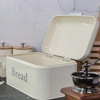 Vintage Chlieb Box Skrinky Železa Snack Box Ploche Dokončovacie Protiprachová Úložný Box Úložný Kôš Chovateľ Potravinového Kuchyňa Polica Dekor