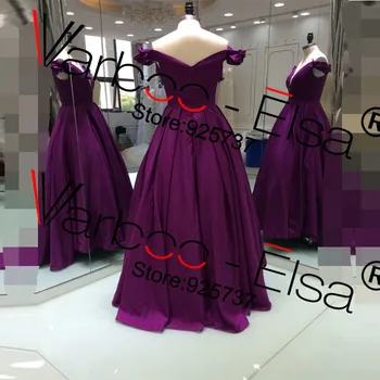 VARBOO_ELSA 2018 elegantné večerné šaty hlboko V krku späť prom formálnej strany šaty purple vestidos de festa satin štýl šaty