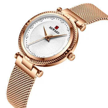 Reward2020new módne doplnky štýl diamond vykladané dámske hodinky oceľové oka pásu Japonský pohyb vodotesné hodinky pre womenLuxury