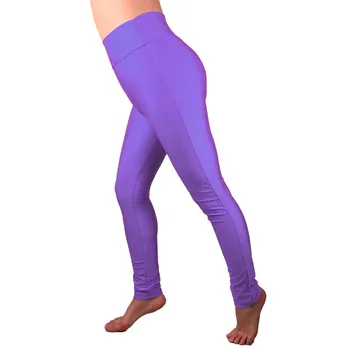 DICHSKI Hot Predaj Fitness Žien Plnej Dĺžke Jogy Legíny Candy Farby Solid Fluorescenčné Beží Pohodlné Vysoký Pás Nohavice