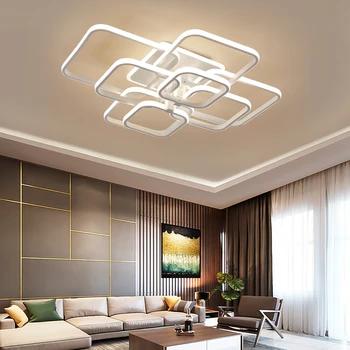 Moderné Stropné Svietidlá LED Stropné Svietidlo Pre Obývacej Izby, Spálne, Biela káva farebnú povrchovú montáž okrúhle Lampy diaľkové ovládanie