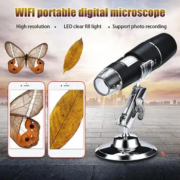 1000X Wifi Digitálny Mikroskop zväčšovacie sklo USB Inšpekcie Fotoaparát 8 LED so Stojanom pre Android IOS Prenosné Elektronické Mikroskopom
