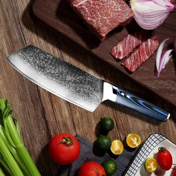 XITUO Šéfkuchára Nože vg10 Japonský Damasku Nerezový Kuchynský Nôž Profesionálnych Kuchynských Nástroj Modrá G10 Rukoväť Nové