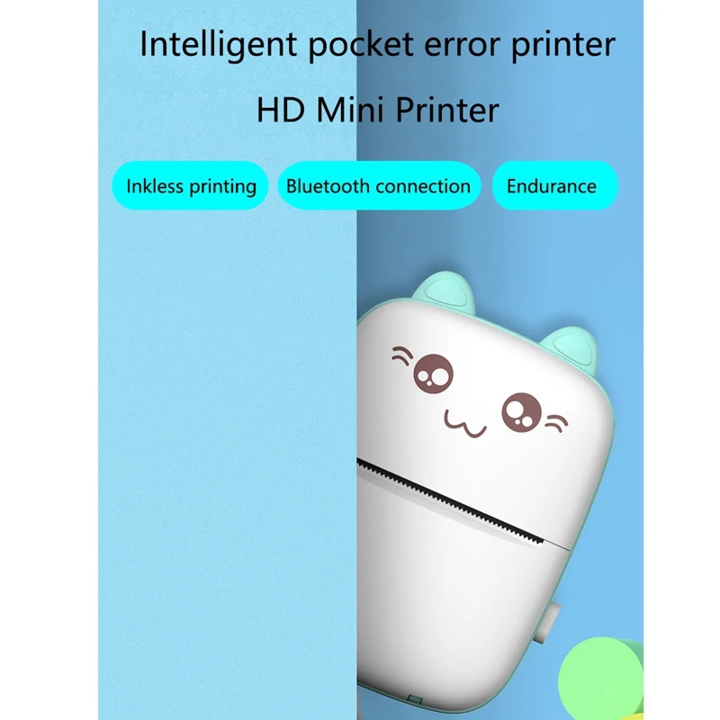 Smart Vrecku Tlačiareň Mini Bliuetooth Bezdrôtový Tepelná Tlačiareň Štúdia Kancelária Travel Memo pre Android IOS Smart Phone